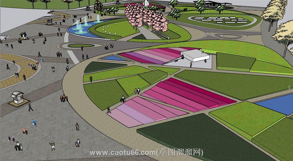 公园景观SU模型