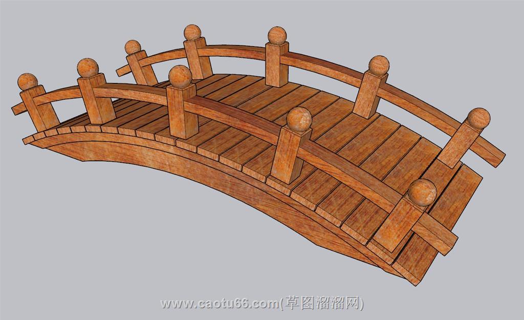 木桥小桥SU模型