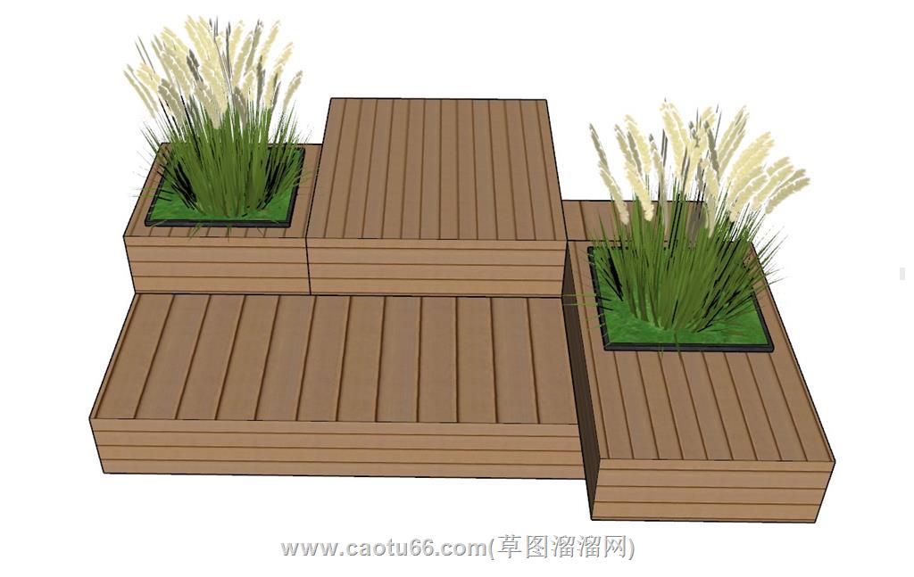 景观树池花箱SU模型