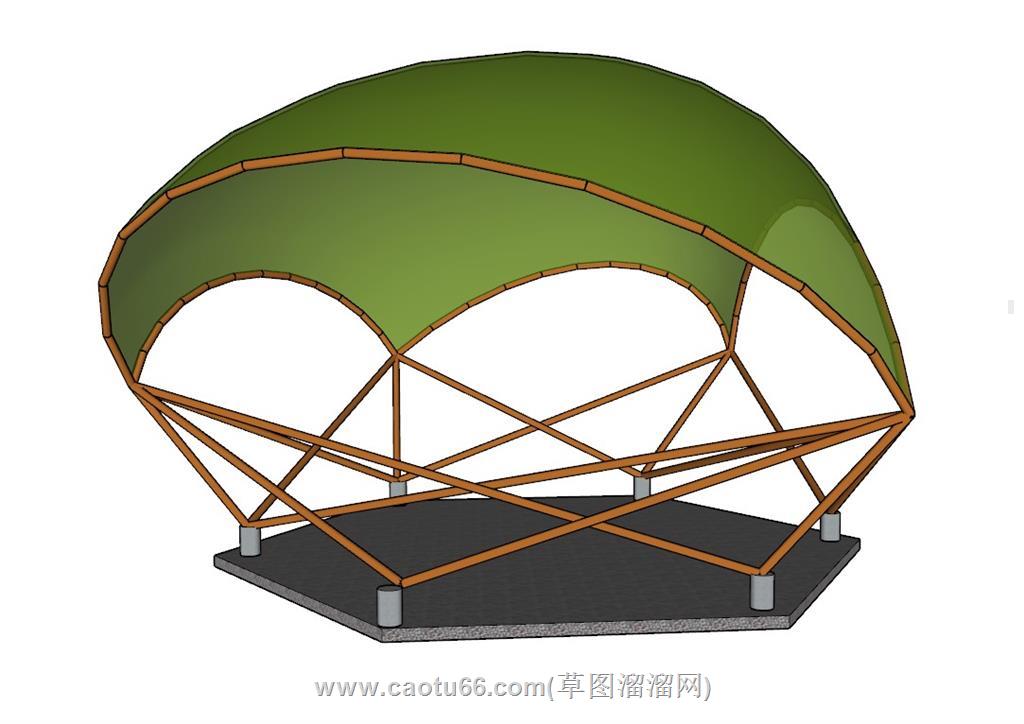 廊架亭子SU模型