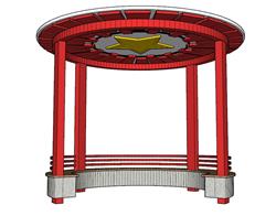 党建亭子SU模型
