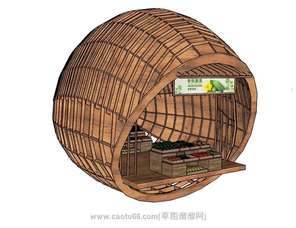 生态景观蔬菜店SU模型