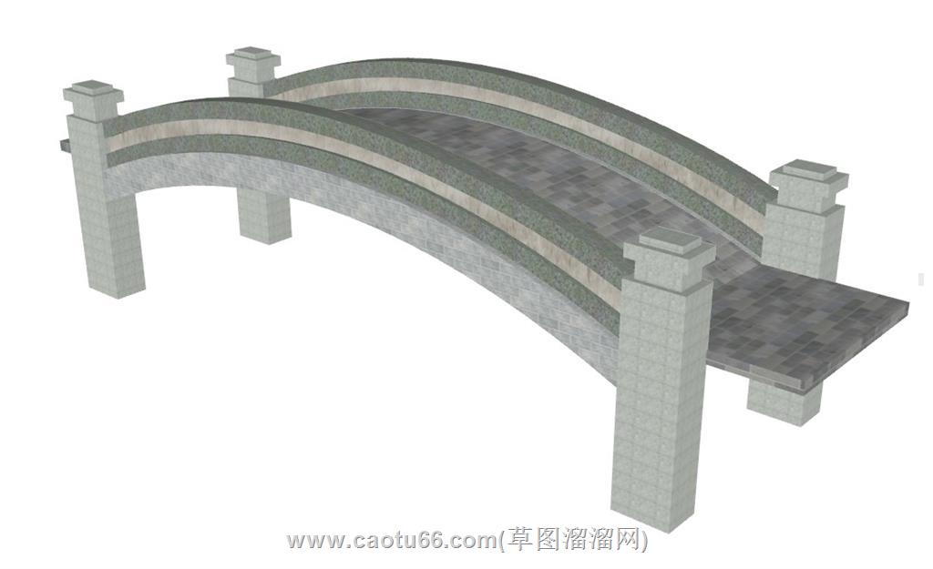 石桥小桥SU模型