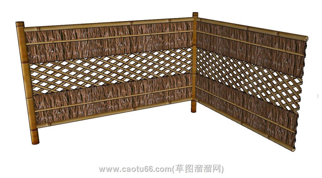 乡村篱笆SU模型