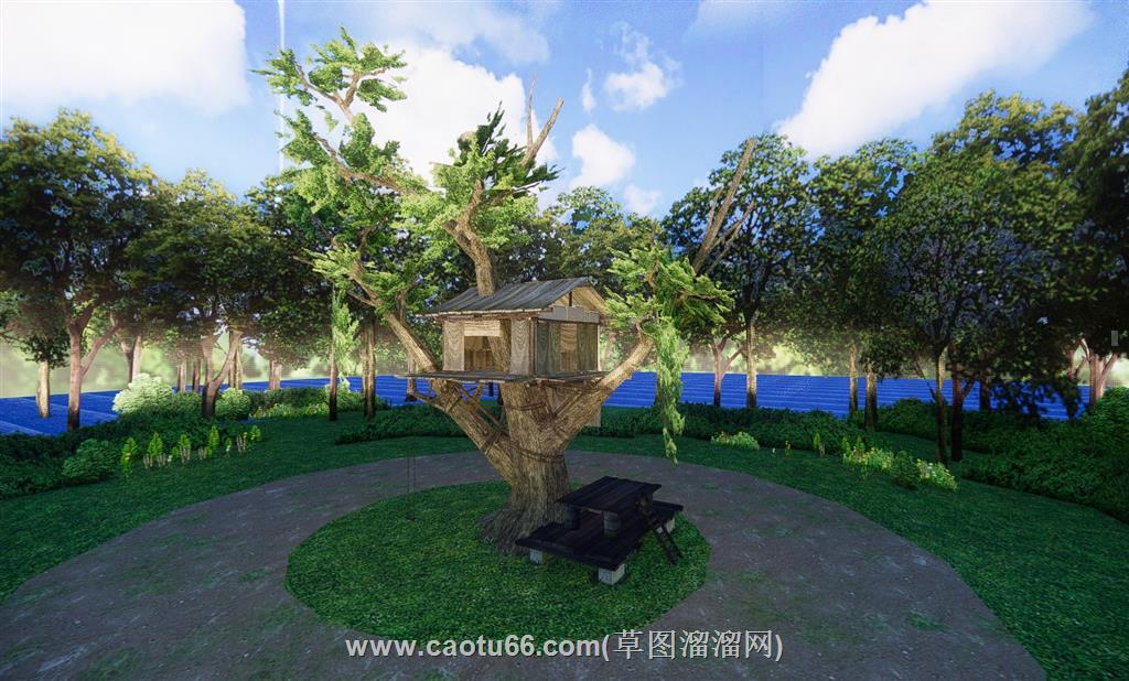 树屋景观SU模型