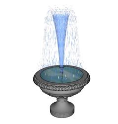喷泉水景SU模型