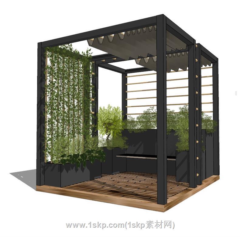 廊架棚廊架SU模型