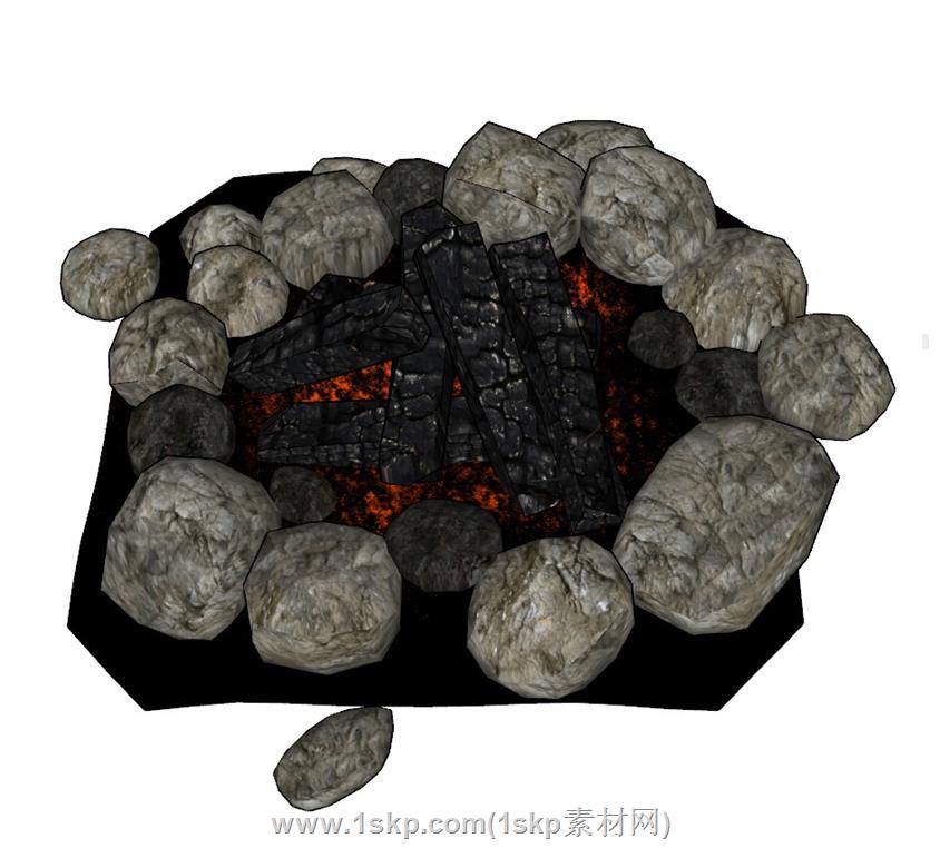 篝火SU模型