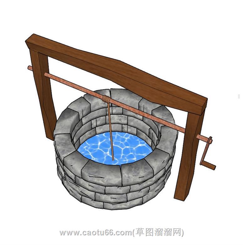 水井古井SU模型