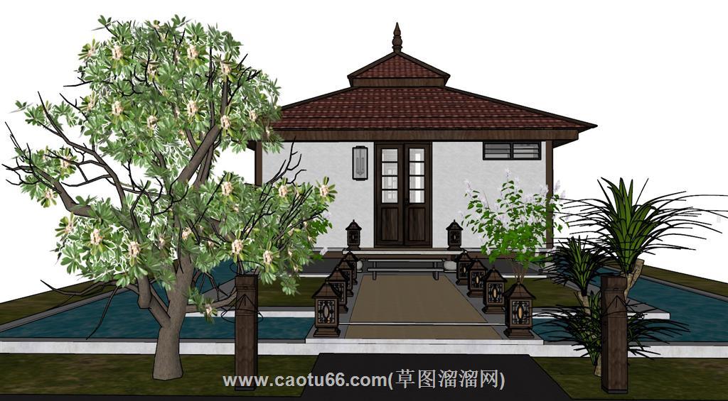 东南亚景观房SU模型