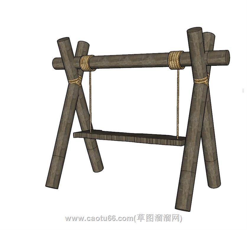 木桩木架SU模型