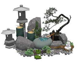 庭院景观小品SU模型