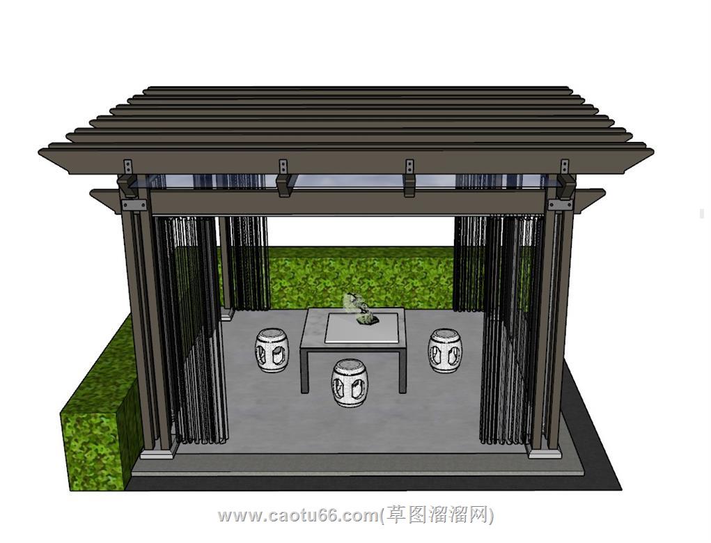 亭子凉亭SU模型