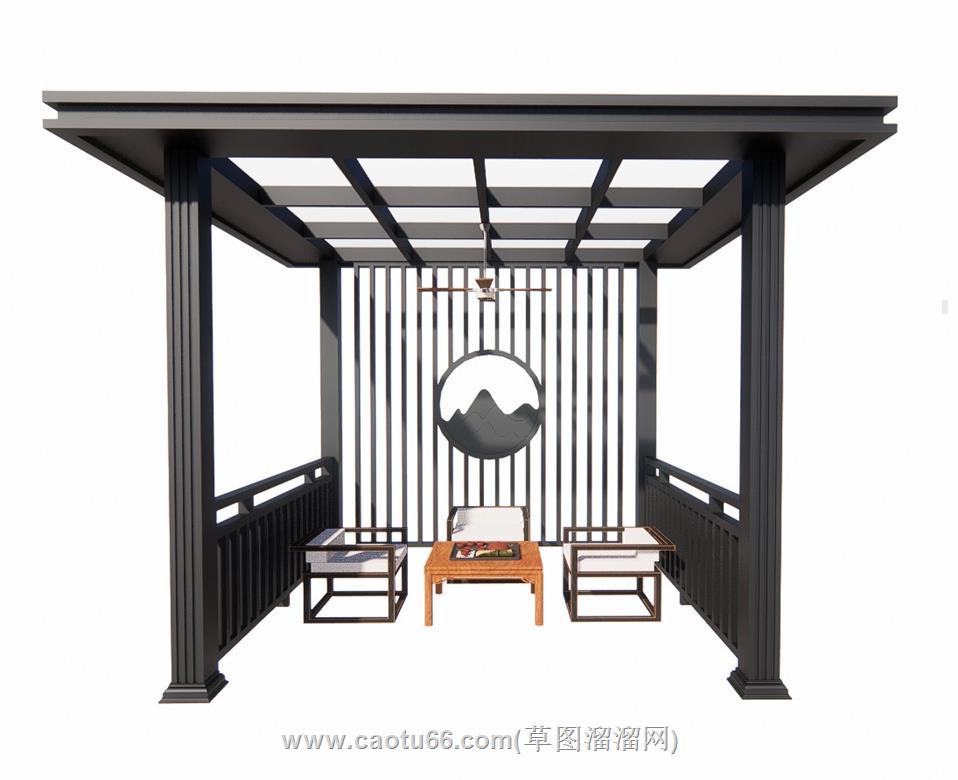 亭子凉亭SU模型