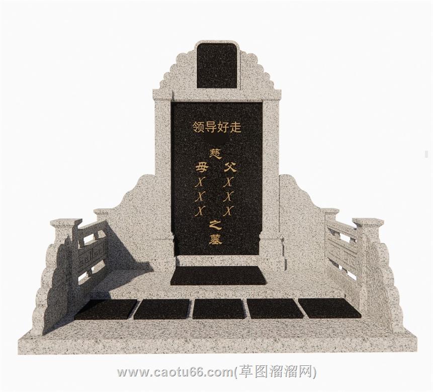 墓碑石碑SU模型