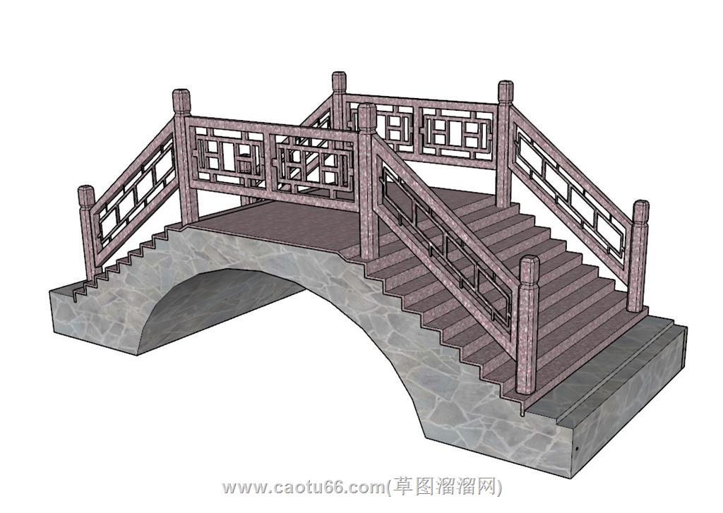 拱桥景观桥SU模型