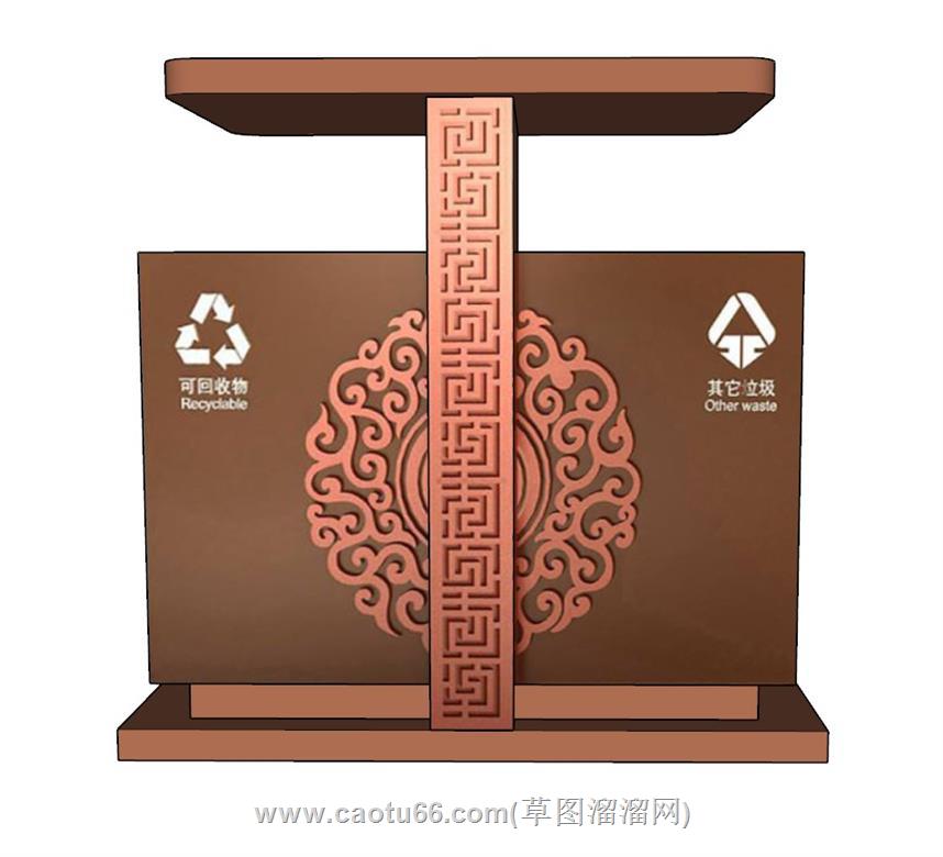垃圾箱垃圾桶SU模型