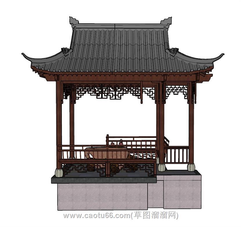 亭子凉亭SU模型