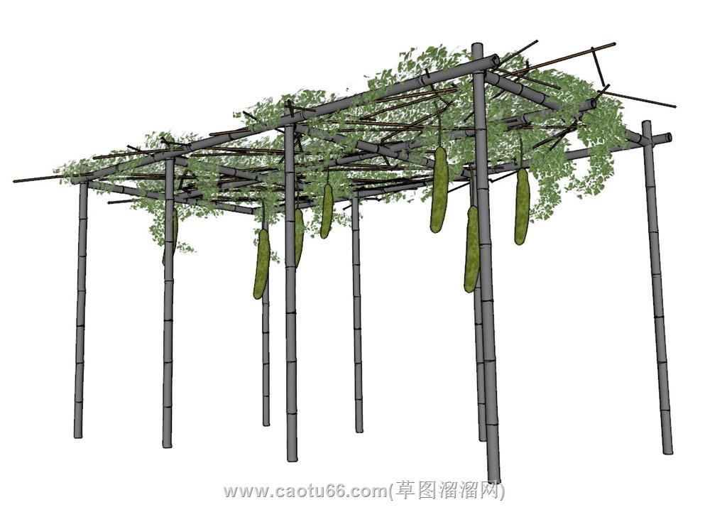 蔬菜棚架SU模型