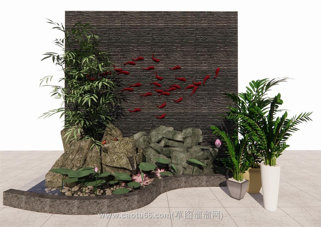 庭院花园景观SU模型