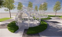 镂空廊架SU模型