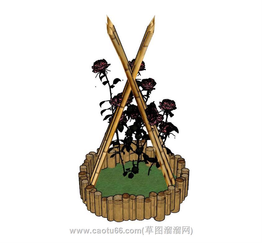 花箱植物SU模型