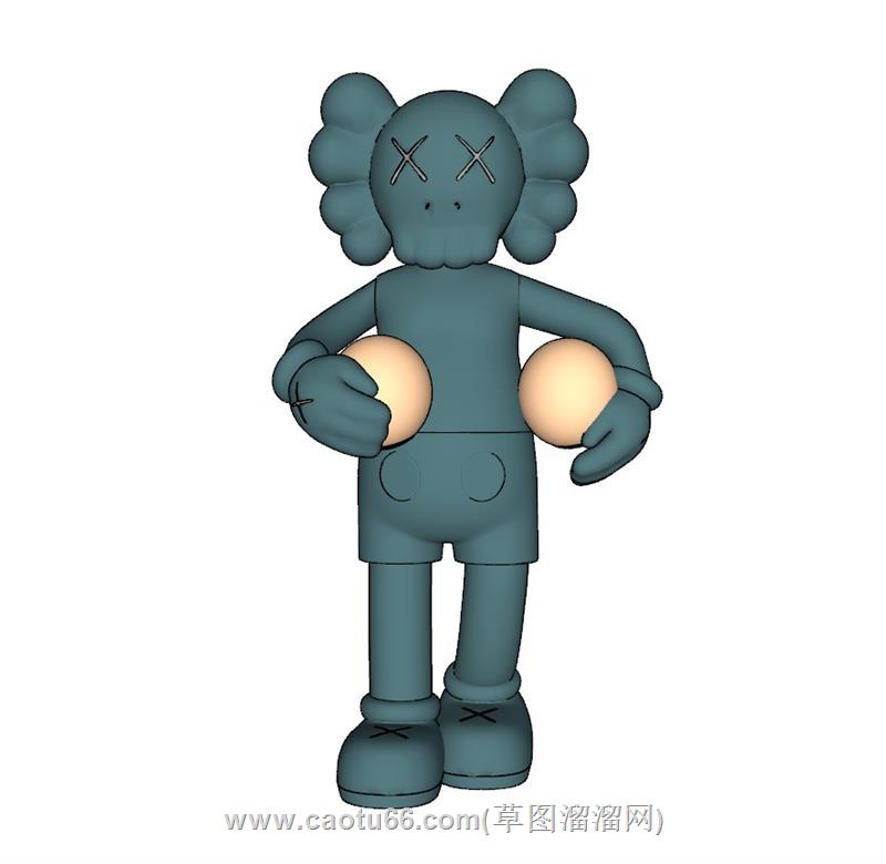 大象人雕塑SU模型