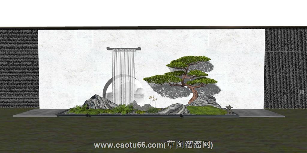 中式庭院景观SU模型