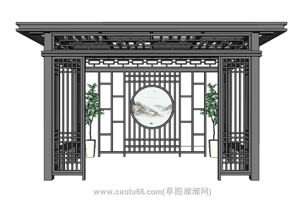 亭子景观亭凉亭SU模型