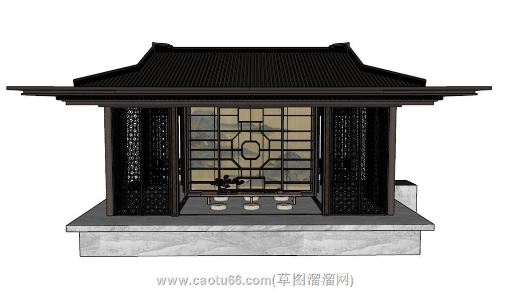 亭子茶亭凉亭SU模型