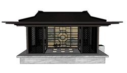 亭子茶亭凉亭SU模型 免费sketchup模型下载