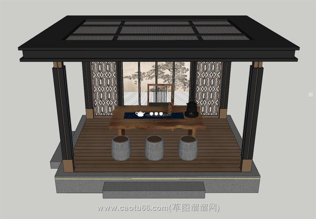 亭子凉亭茶亭SU模型