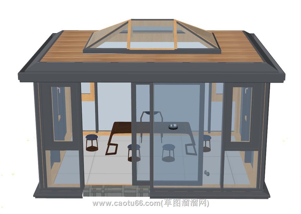 玻璃阳光房SU模型
