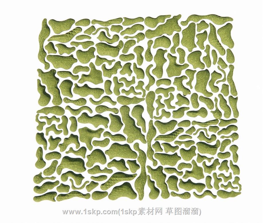 庭院微地形SU模型