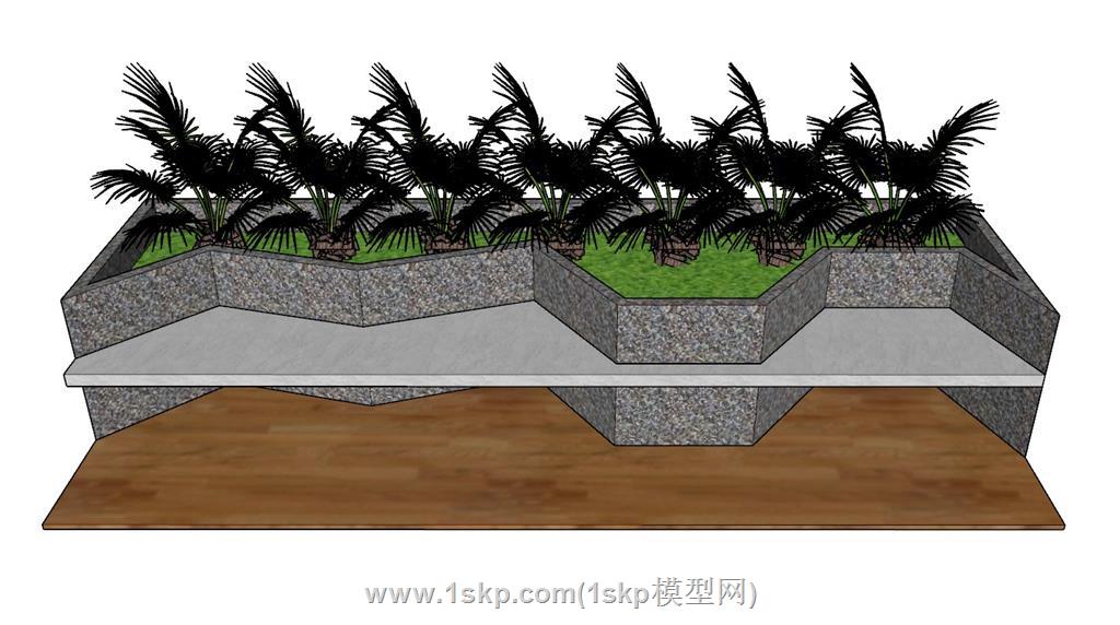 景观椅长凳SU模型
