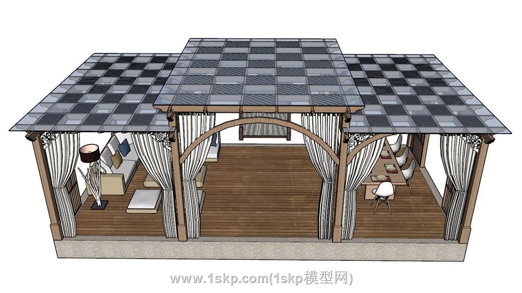 亭子廊架SU模型