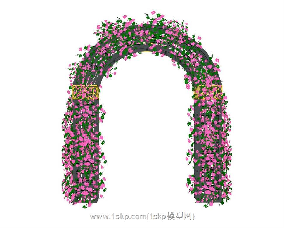 铁艺花架SU模型