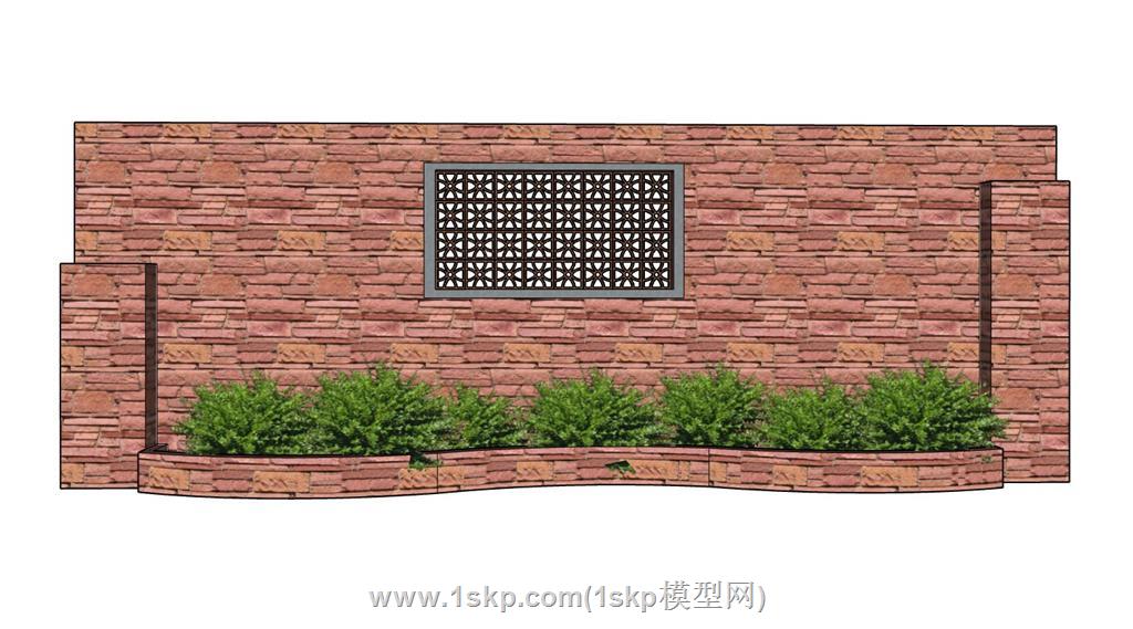 景墙SU模型
