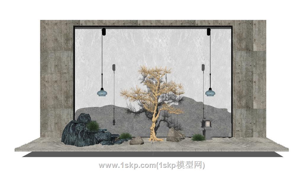禅意景观小品SU模型