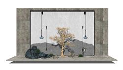 禅意景观小品SU模型