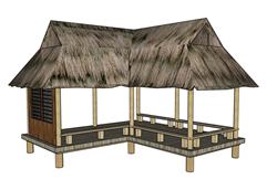 免费SU茅草屋SU模型