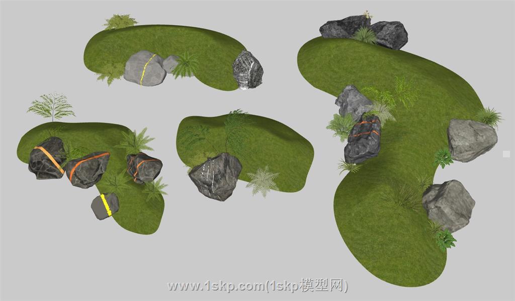 庭院景观小品SU模型