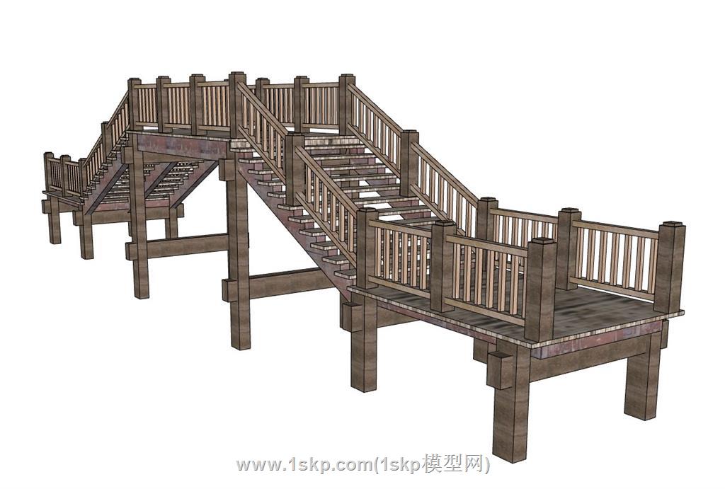 木桥桥SU模型