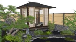 日式庭院景观SU模型