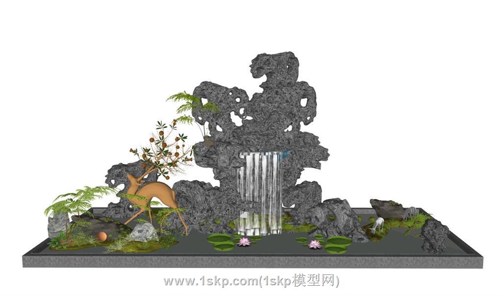 景观小品珊瑚石SU模型
