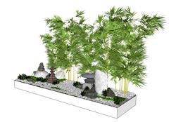 日式庭院景观SU模型