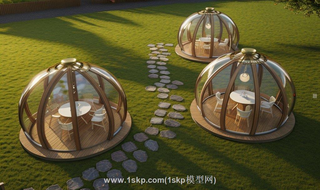星空房泡泡屋阳光房SU模型