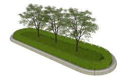 绿化路绿化带花坛花圃