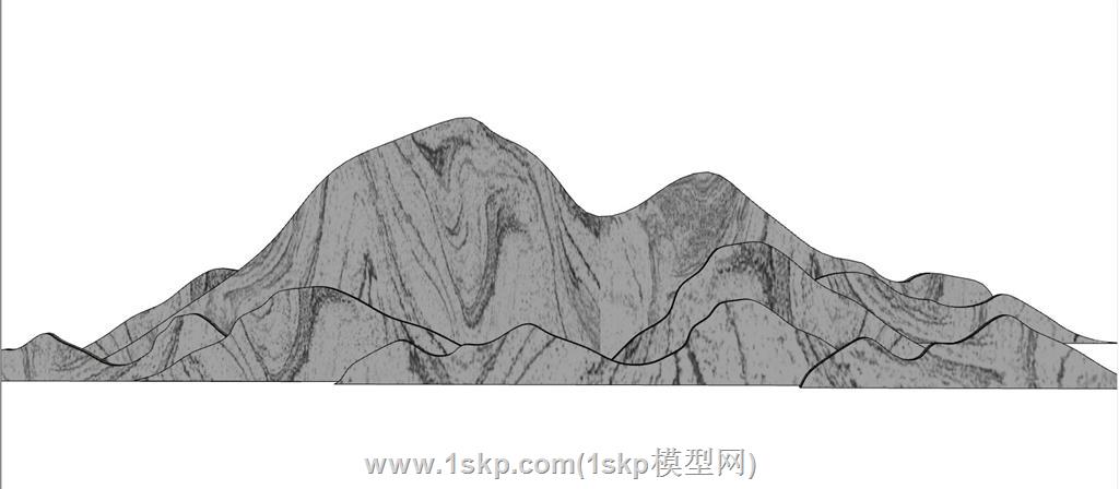 片石假山山脉波浪石