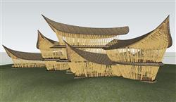 竹制异形建筑